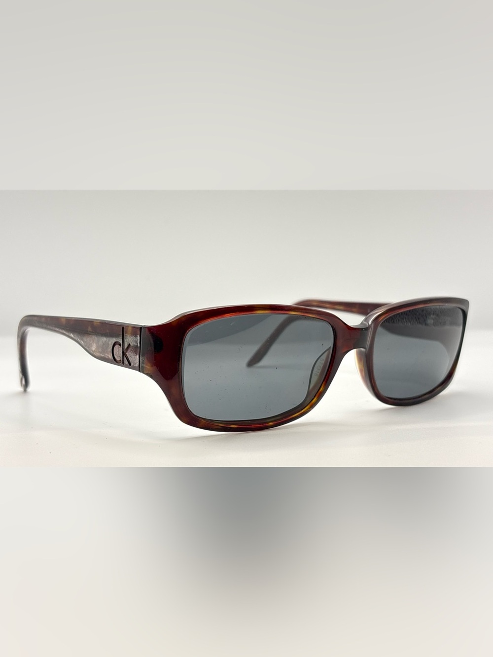 Calvin Klein Brown Oval Sunglasses Frames Only